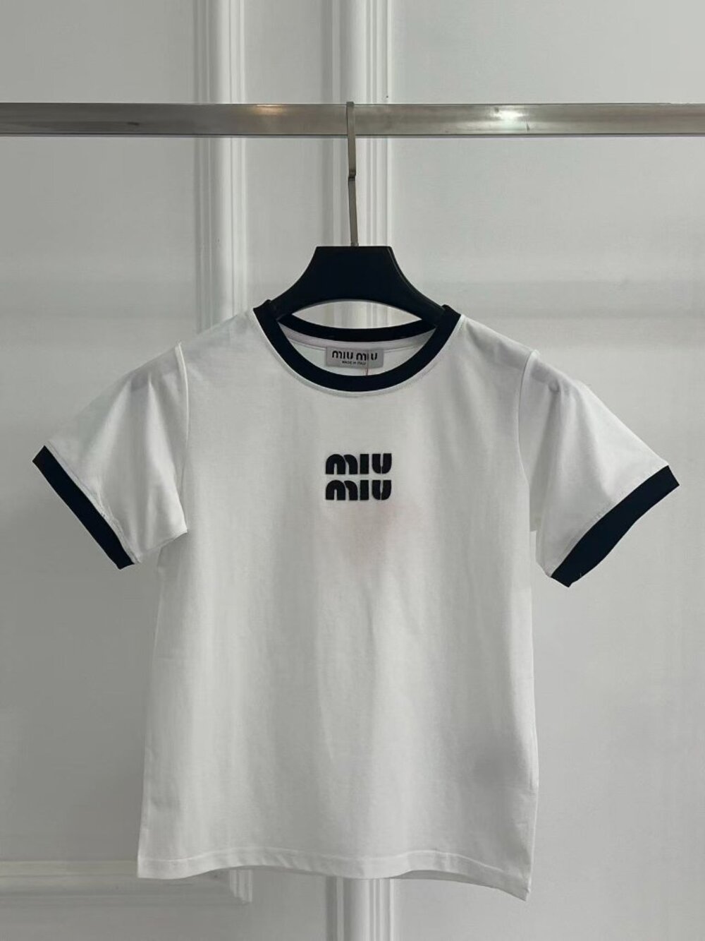 Miu Miu white cropped top, size M.